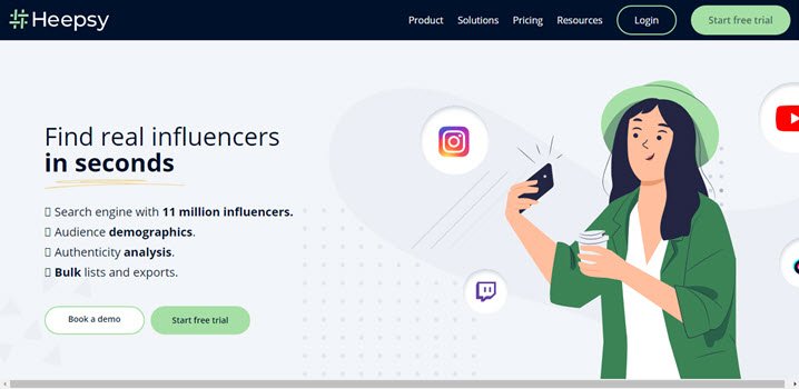 Heepsy - Top Influencer Marketing Tools