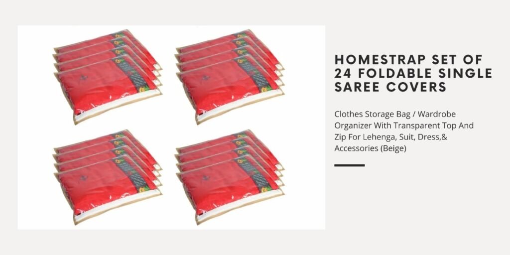 Single Saree Cover with Transparent Top 80 GSM Fabric