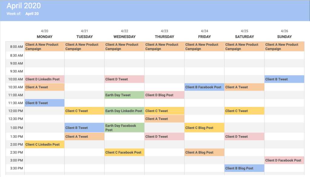 Content calander- to increase Instagram followers