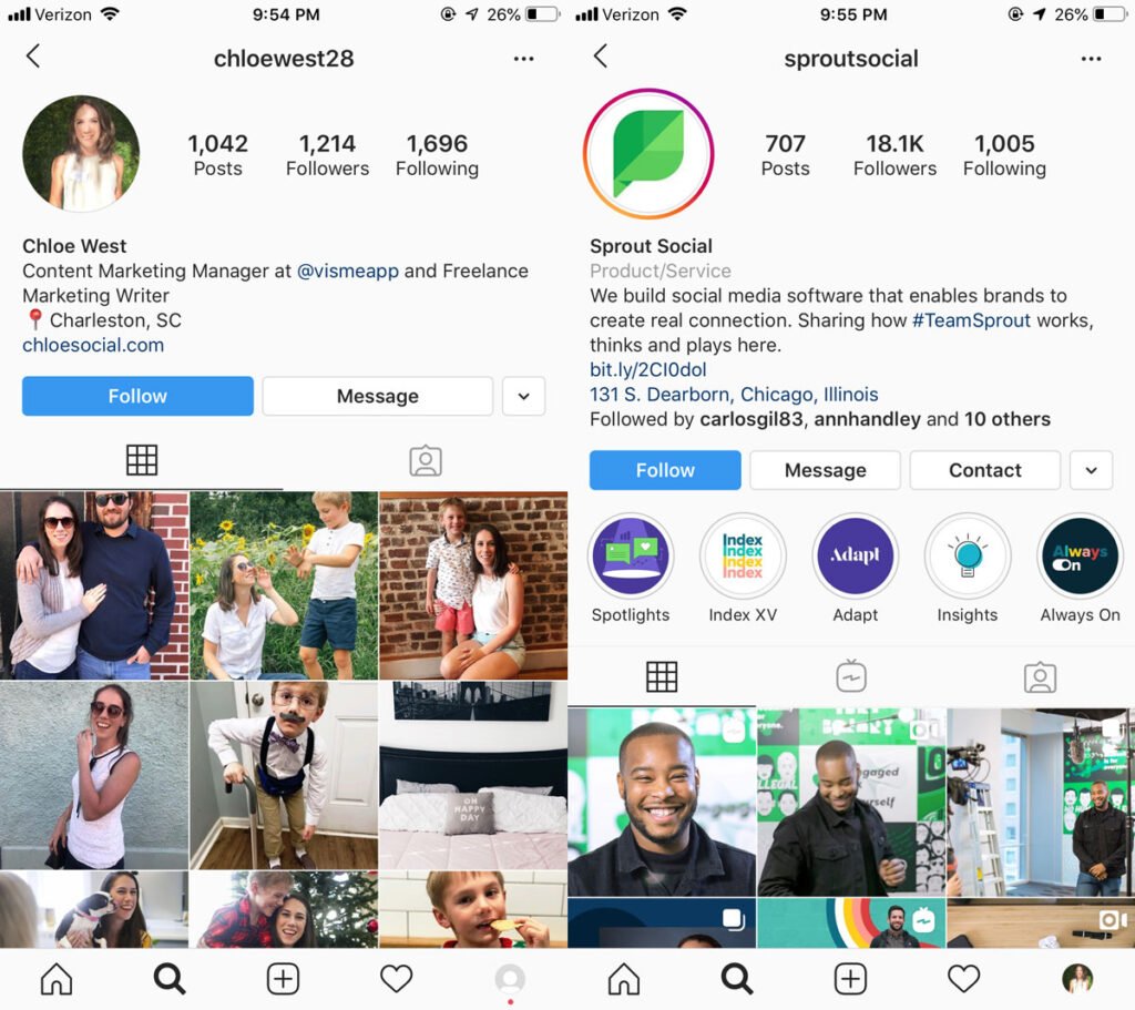 Validating instagram-personal-vs-business-profile