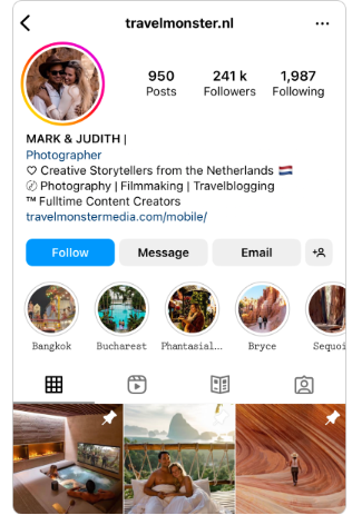 Instagram bio for photographers 