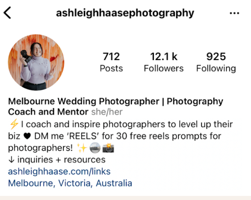 instagram bio for photography