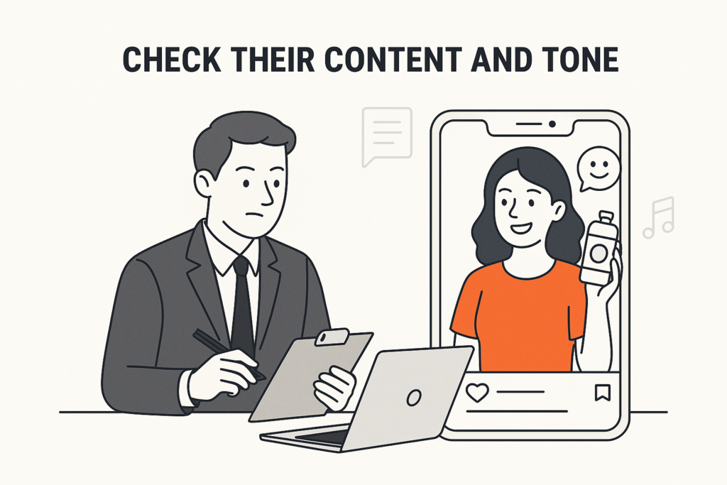 10 Powerful Influencer Marketing Strategies to Align with Your Brand Values 4 Check Their Content and Tone
